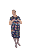 Isla - Bodycon Dress - Navy Floral - Latchwear