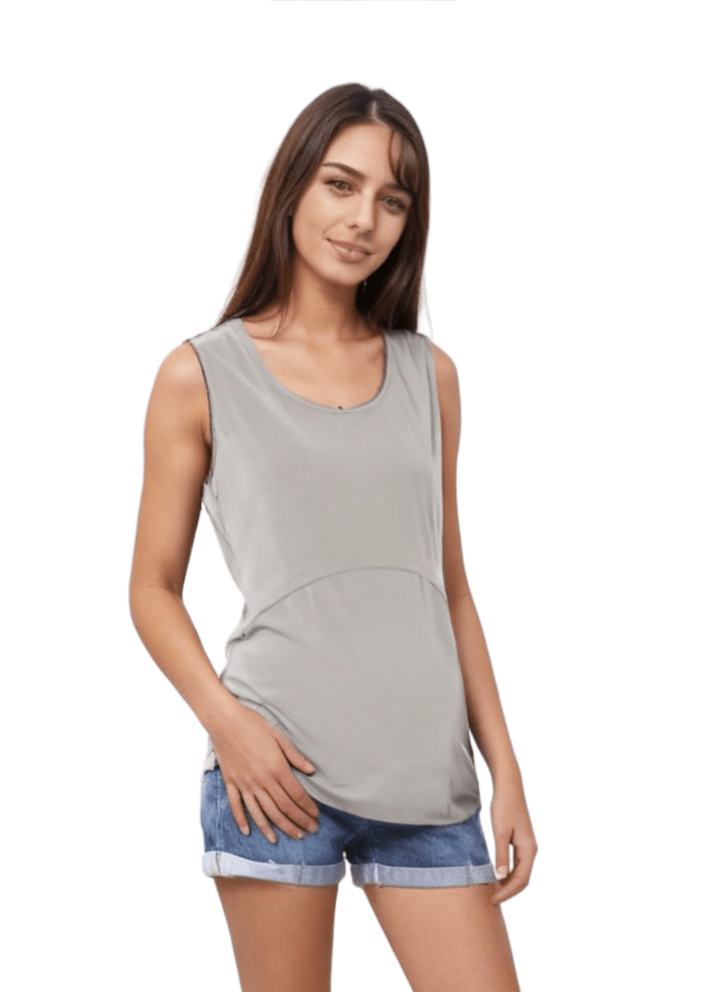 Ivy Lift Singlet - Grey - Latchwear