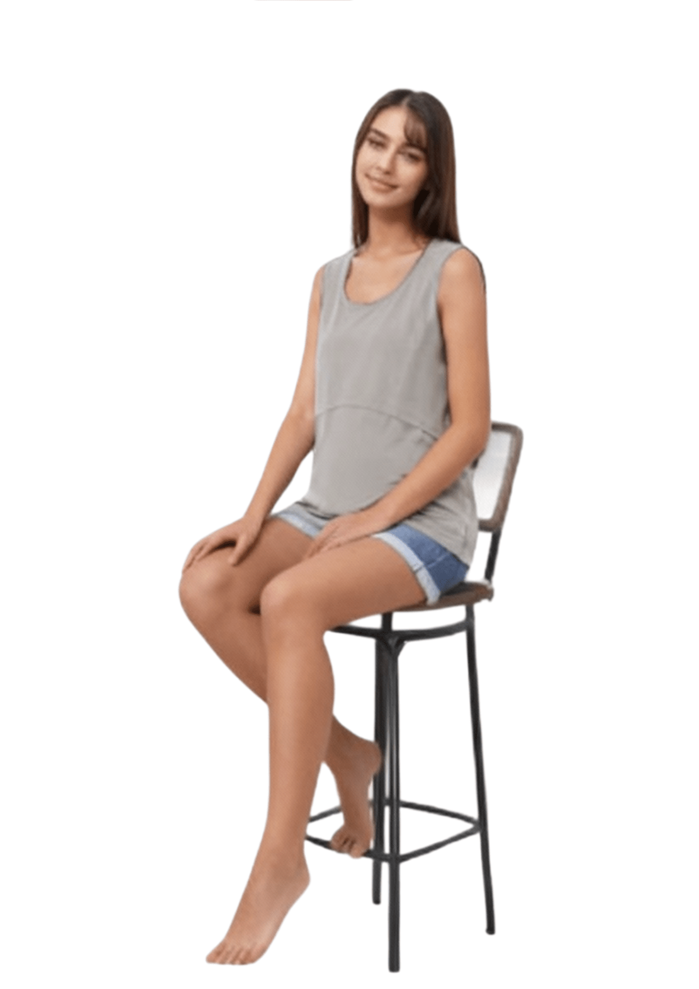 Ivy Lift Singlet - Grey - Latchwear