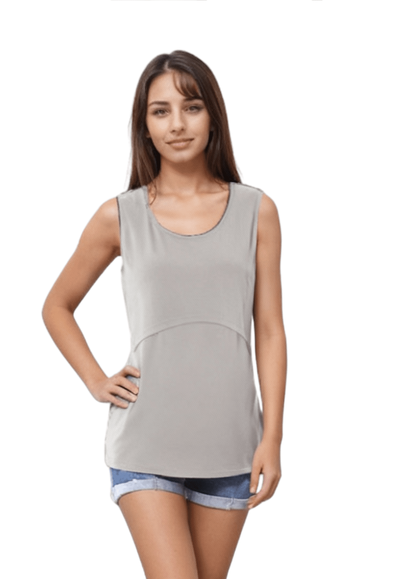 Ivy Lift Singlet - Grey - Latchwear