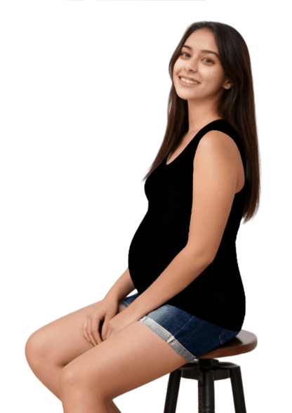 Lily Horizontal Zip Singlet - Black - Latchwear