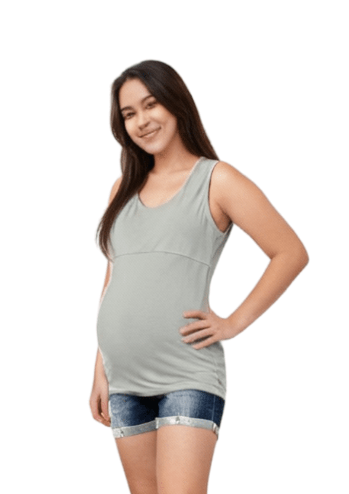 Lily Horizontal Zip Singlet - Grey - Latchwear