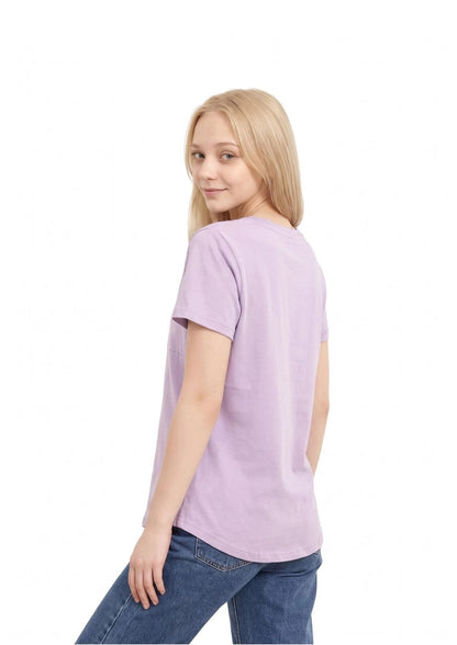 Luna - Horizontal Zip Tee - Lavender - Latchwear