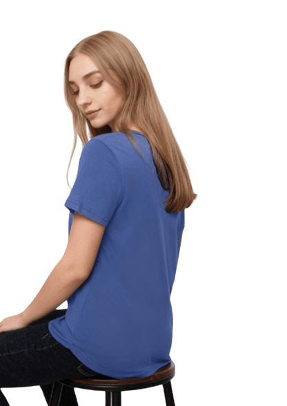 Mia Zip Tee - Blue - Latchwear