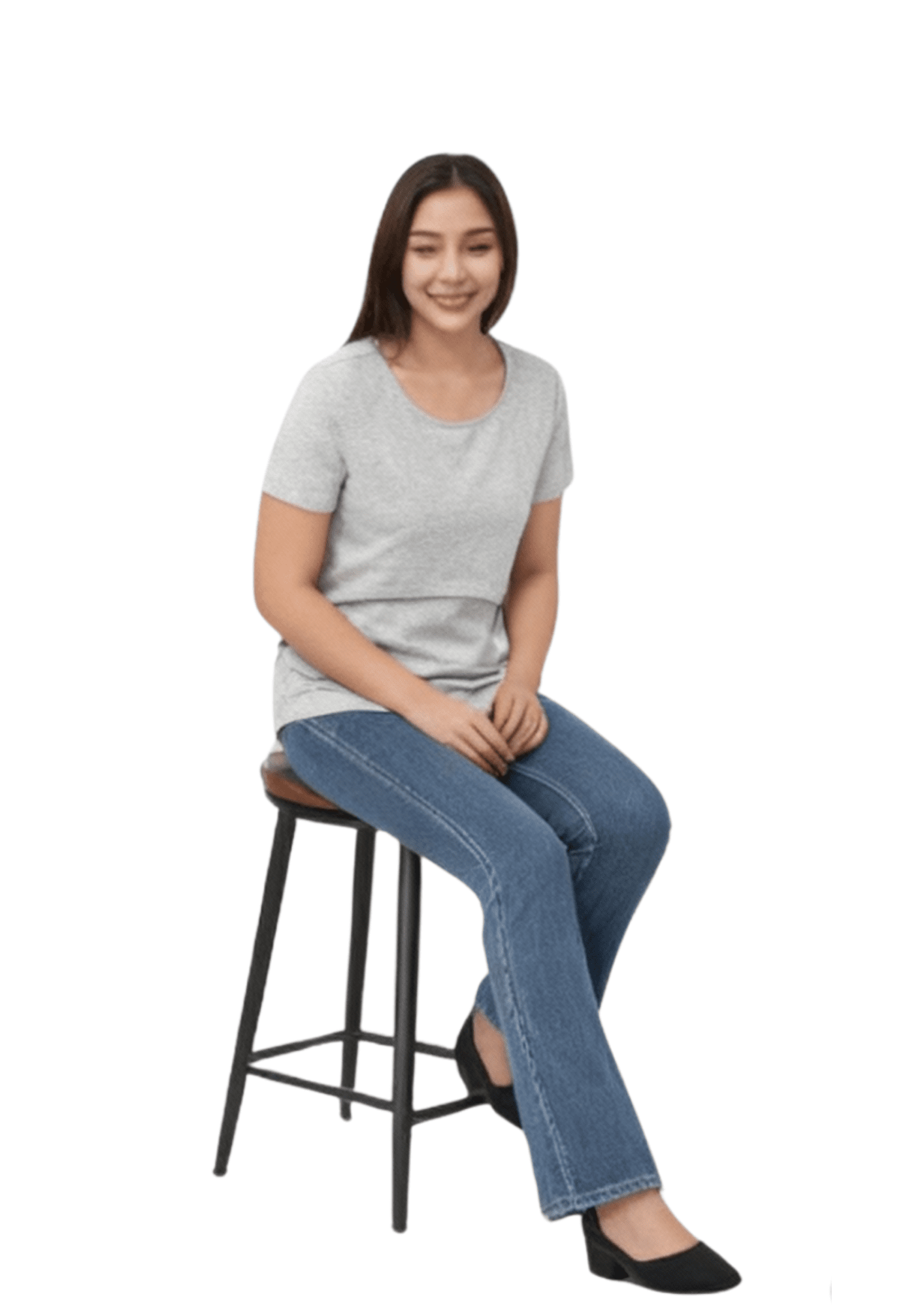 Ruby Lift Tee - Grey - Latchwear