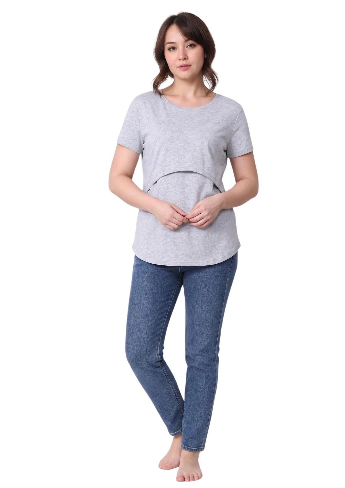 Ruby Lift Tee - Grey - Latchwear
