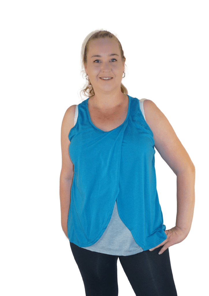 Scarlett - Petal Tank - Blue - Latchwear