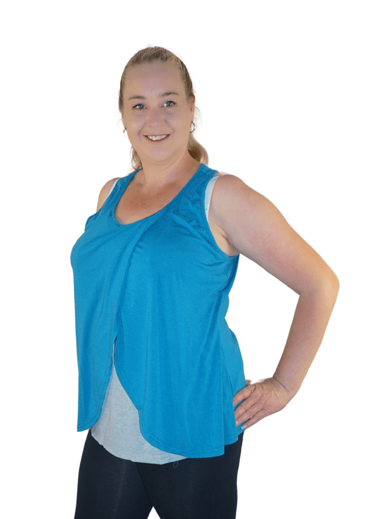 Scarlett - Petal Tank - Blue - Latchwear