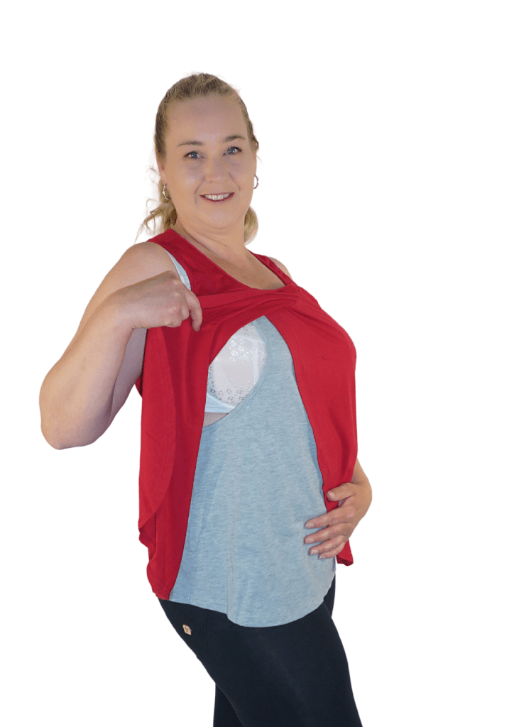 Scarlett - Petal Tank - Maroon - Latchwear