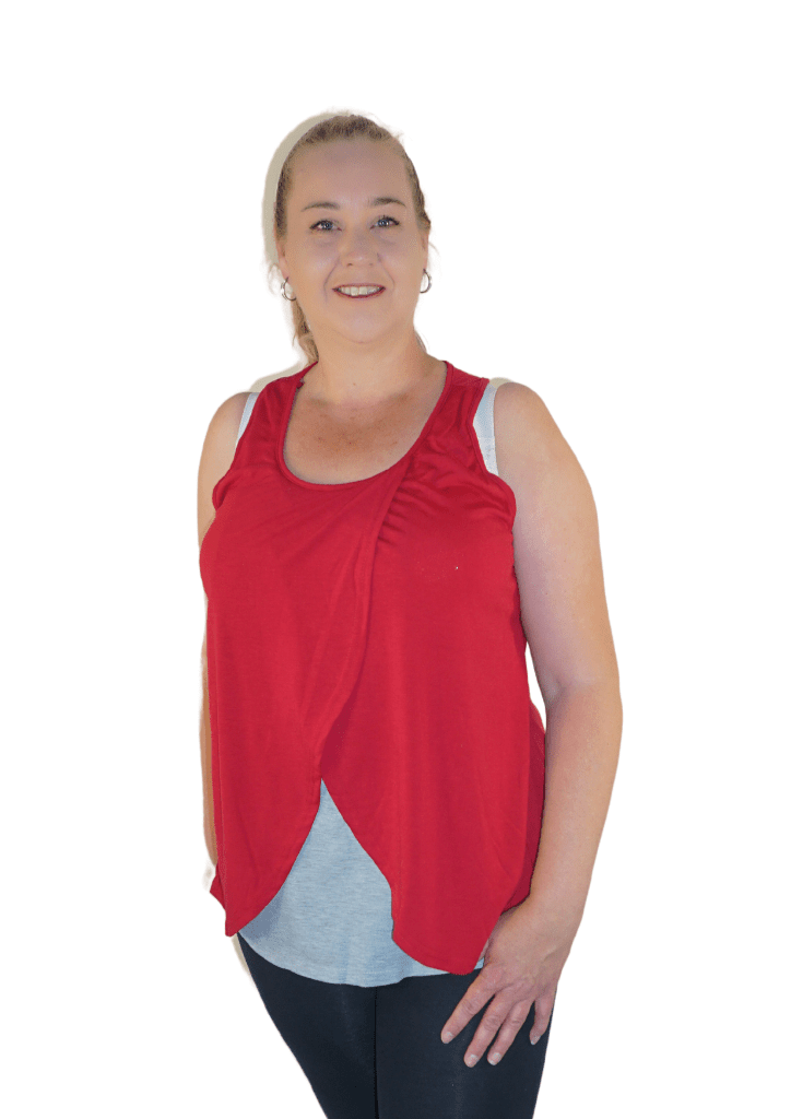 Scarlett - Petal Tank - Maroon - Latchwear