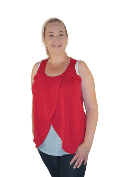 Scarlett - Petal Tank - Maroon - Latchwear
