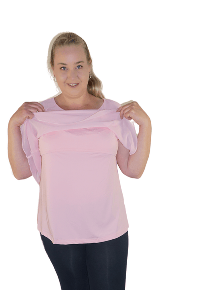 Violet - Chiffon Top - Pink - Latchwear