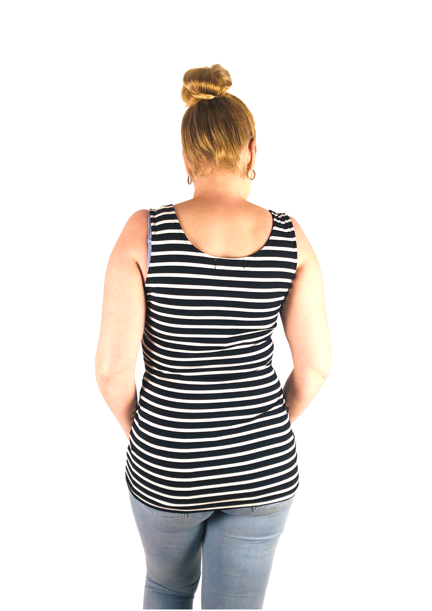 Thea Summer Singlet - Navy  Stripe