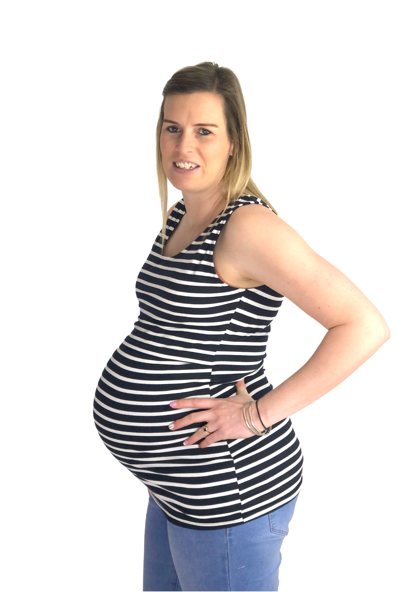 Thea Summer Singlet - Navy  Stripe