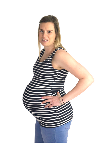 Thea Summer Singlet - Navy  Stripe