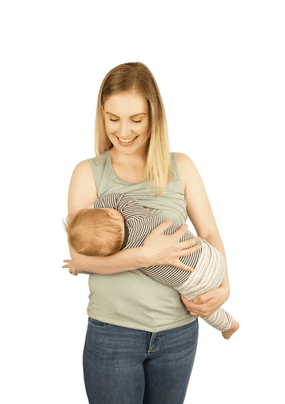 Ava Basic Singlet - Sage - Latchwear