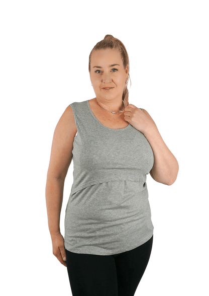 Nova Basic Singlet - Grey - Latchwear