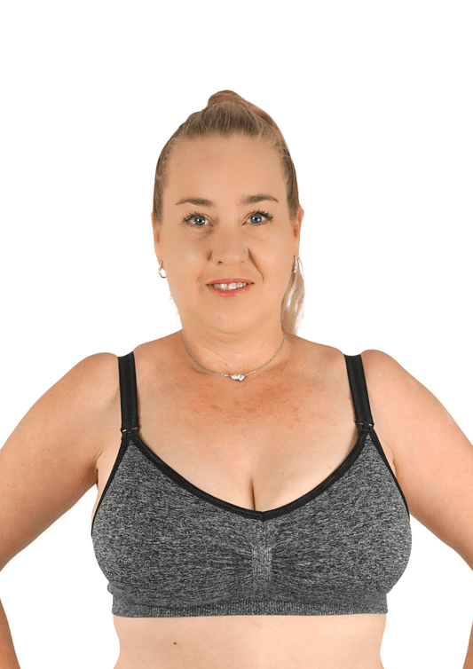 Soft Nursing Bra - Dark Grey - Latchwear